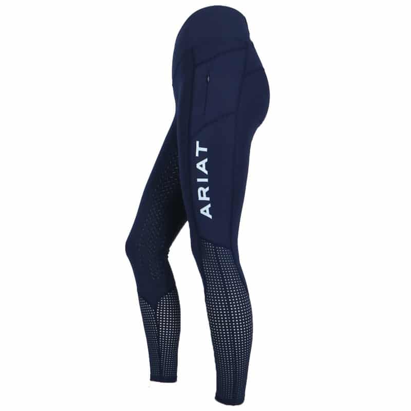 Ariat Women's Eos Full Seat Team Riding Tights - Navy Red