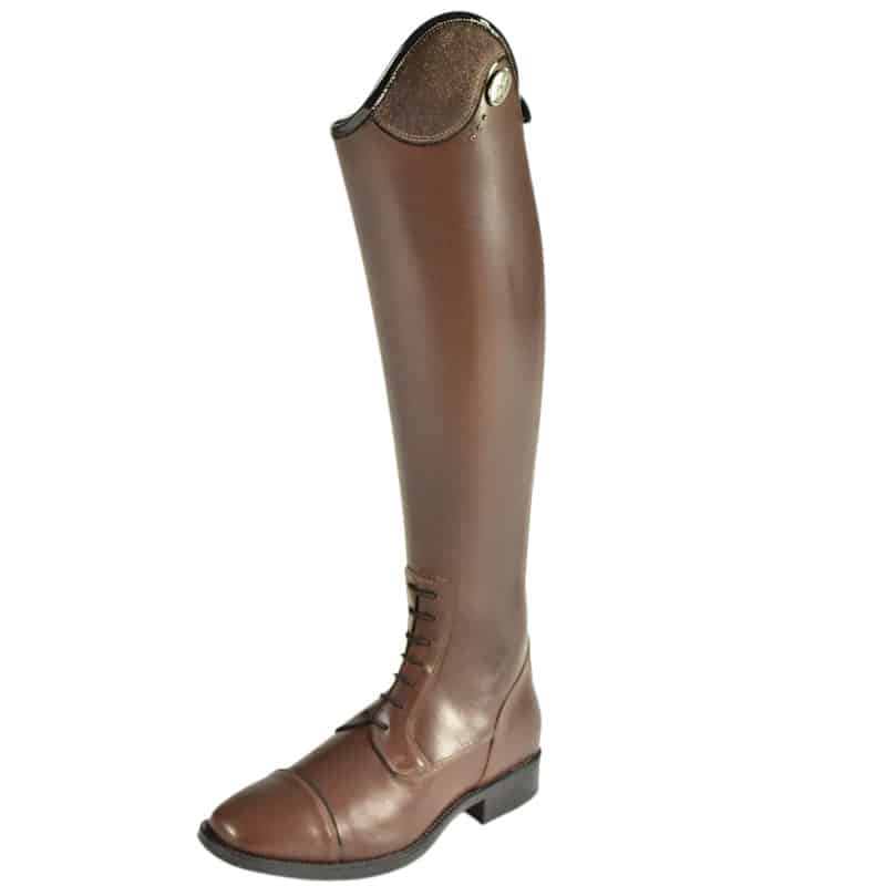 Tricolore Salentino Smooth Brown Glitter Riding Boots - My Riding Boots